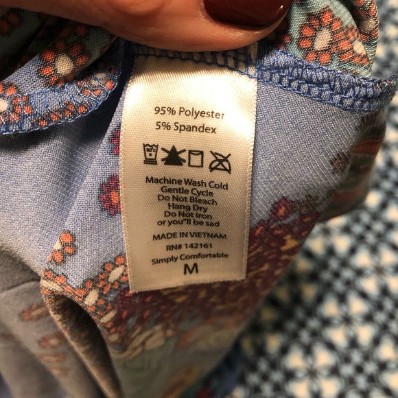 Lularoe Beautiful Blue Dipped Maxi - Picture 4 of 4